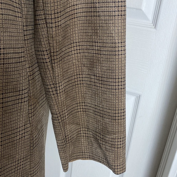 Buckle Black Plaid Trench Jacket Taupe & Black Sz M NWOT - Picture 3 of 8